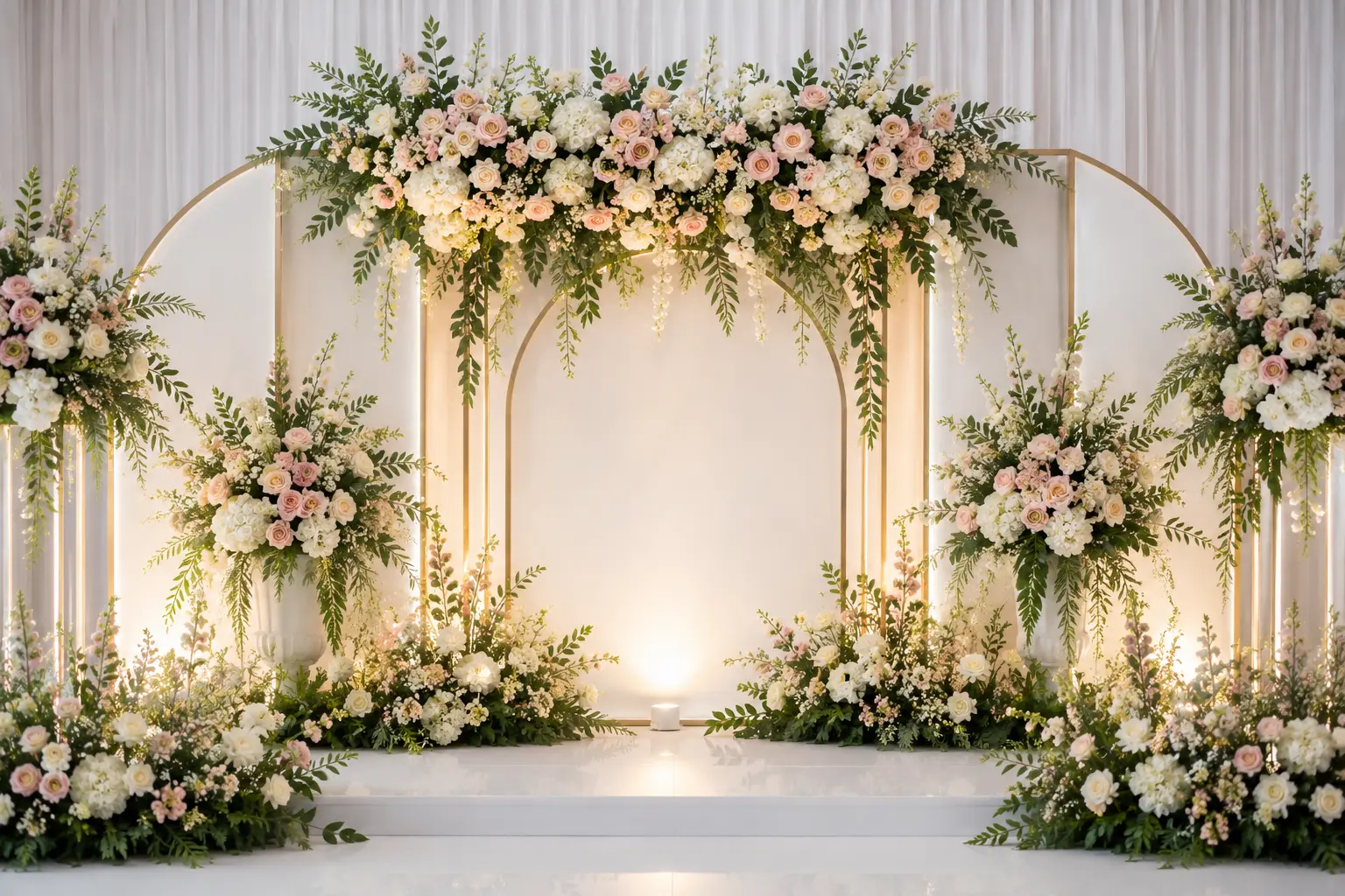 Backdrop bunga segar