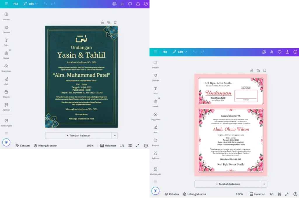 Download Undangan Tahlil Online