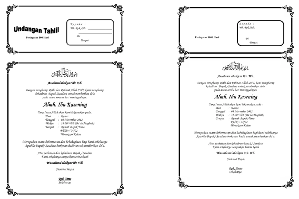 File Undangan Tahlil Word Docx