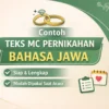 Teks Mc Pernikahan Bahasa Jawa